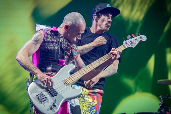 Flea and Anthony Kiedis of Red Hot Chili Peppers. - Sterling Munksgard / Shutterstock