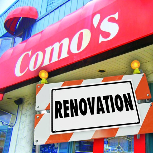 This photo illustration from Como's Facebook page fails to mention the reasons behind the restaurant's closure. - COMO'S/FACEBOOK