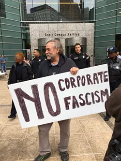 Protesters push back after Donald Trump fundraiser at Dan Gilbert-owned building