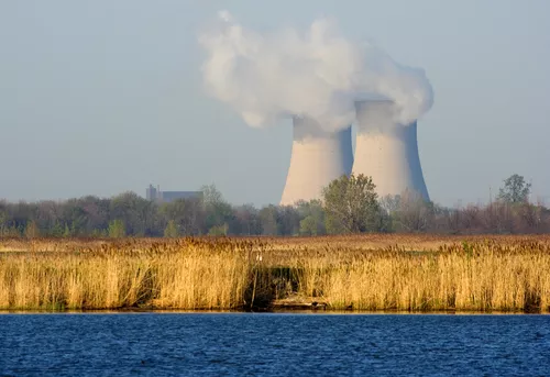 The cooling towers of Fermi 2 occupy the site of one of the first partial meltdowns in atomic history. You can learn more about that event, and the future of nuclear power, on Wednesday. - Photo courtesy Shutterstock