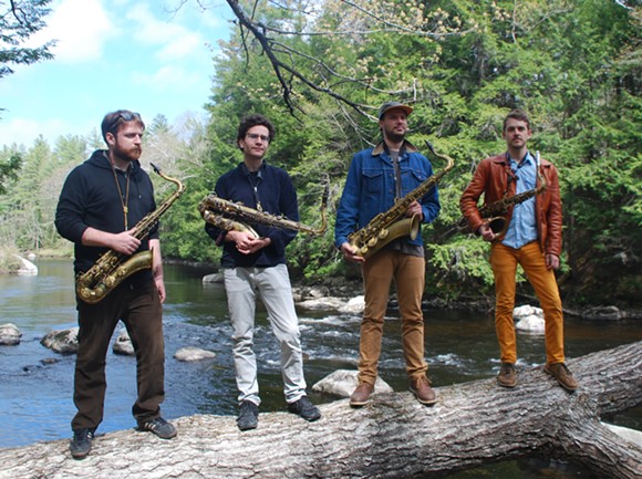 LOOK AT THESE FUCKING GUYS, OUT CAMPING WITH THEIR SAXOPHONES!