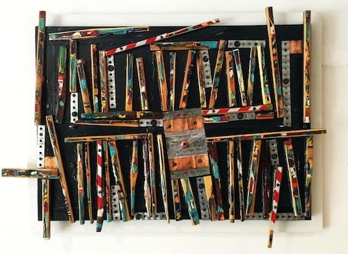 Ron Techworth, "Paint Stick Assemblage 2007" - COURTESY JANICE CHARACH GALLERY