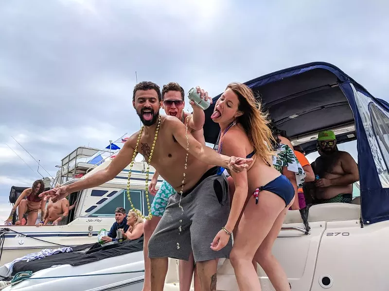 Beautiful "boaters" at Jobbie Nooner, 2018. - Noah Elliott Morrison
