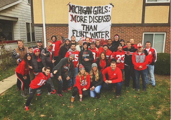 These Ohio State fans think it's funny to make jokes about Flint's water