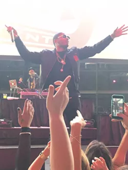Nelly, feeling himself at COBO. - Courtest photo