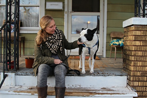 Alison Lewis and Millie at home. - Photo by Sarah Rahal.