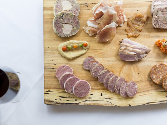 Charcuterie board from Paul Grosz of Cuisine in Detroit. - Photo by Jacob Lewkow.