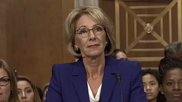 Betsy DeVos. - Screenshot