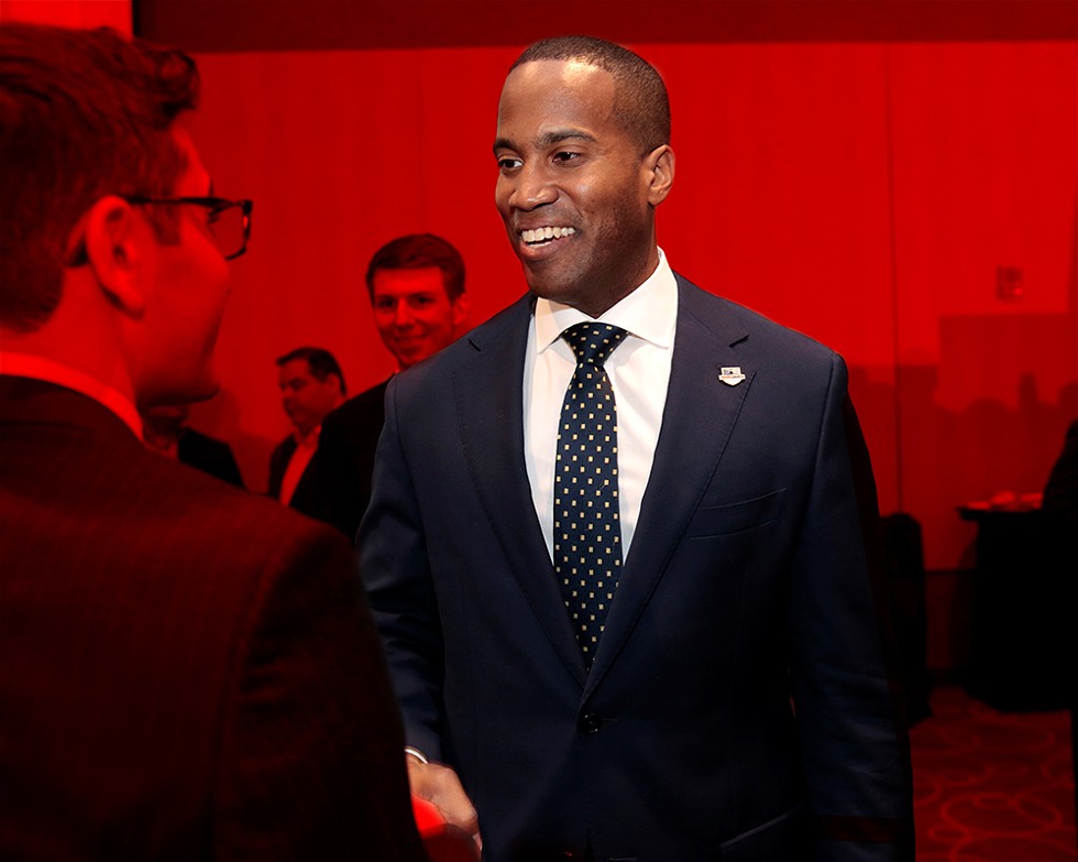 Republican Senate candidate John James says his company "added 100 jobs in Michigan and east of the Mississippi" under his leadership. Documents show the company lost its tax exempt status after it failed to create the jobs it promised — all while James lined his pockets. - Reuters/Rebecca Cook