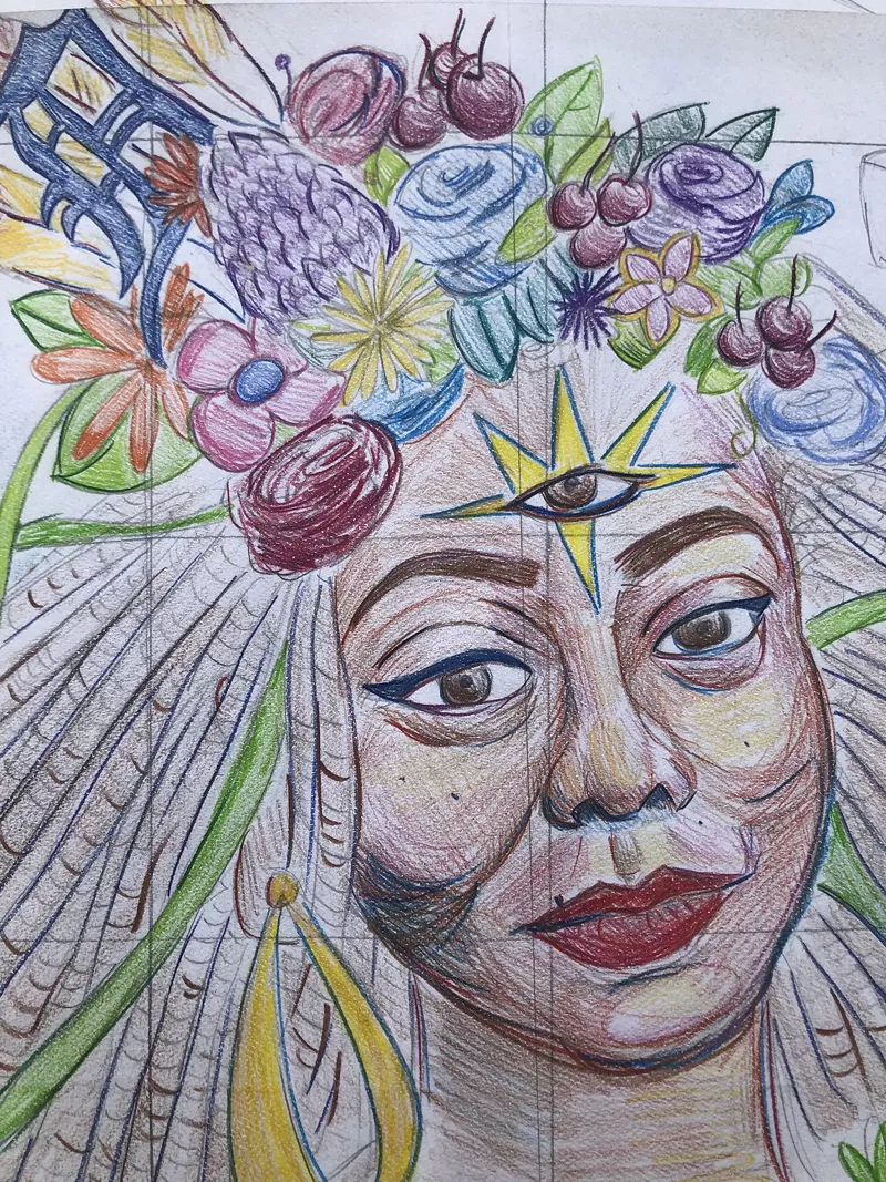 Sketch of the mural. - Courtesy photo