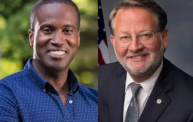 Republican Senate hopeful John James, left, and Democratic Sen. Gary Peters. - John James campaign, U.S. Senate