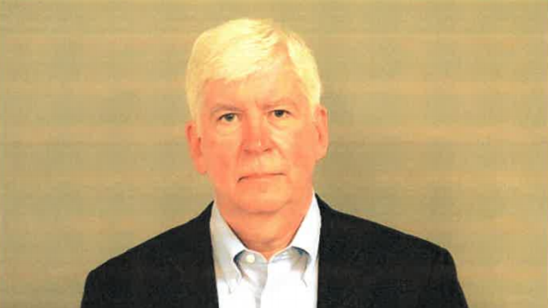 Mugshot of former Governor Rick Snyder. - GENESEE COUNTY JAIL