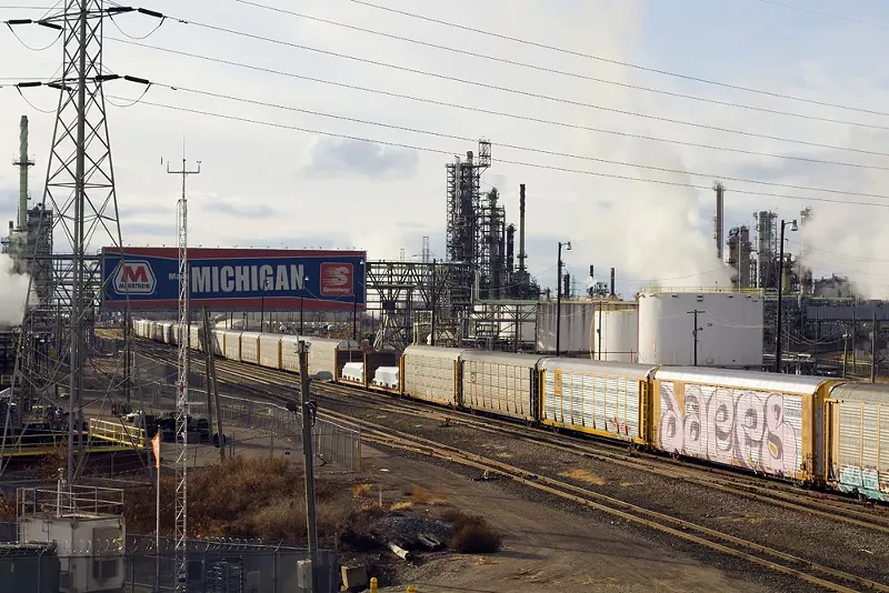 Marathon’s oil refinery in Southwest Detroit. - Steve Neavling