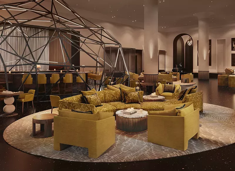 A rendering showing Madam's fanciful lounge, including a geodesic dome. - Courtesy of NJF PR