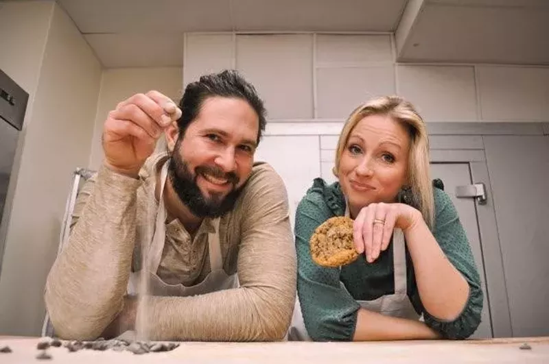 Promenade Artisan Foods owners Chelsie and Jono Brymer show off their goods ... baked goods, that is. - COURTESY OF PROMENADE ARTISAN FOODS.