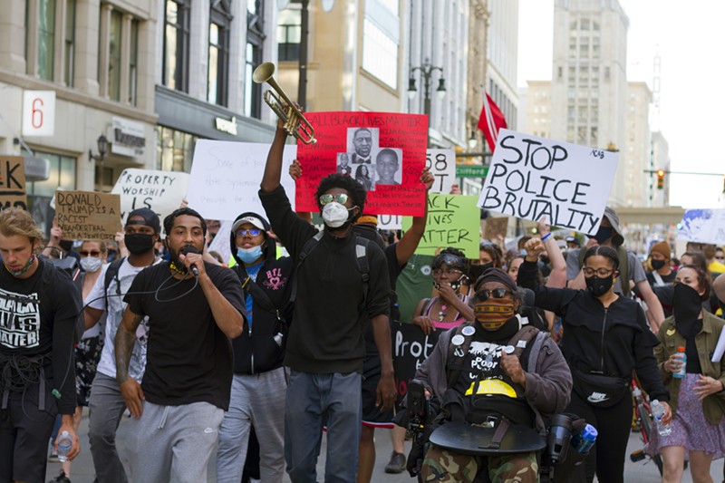 Detroit Will Breathe protesters march in downtown Detroit in June 2020. - Steve Neavling