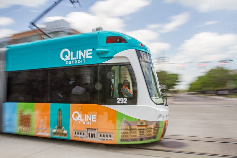 One of Detroit's QLine streetcars. - STEVE NEAVLING