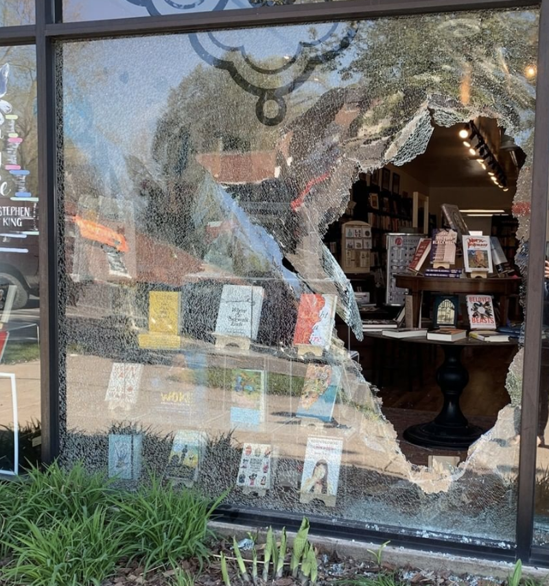 Detroit's Pages Bookshop ravaged by gunfire Monday morning. - Pages Bookshop/Instagram
