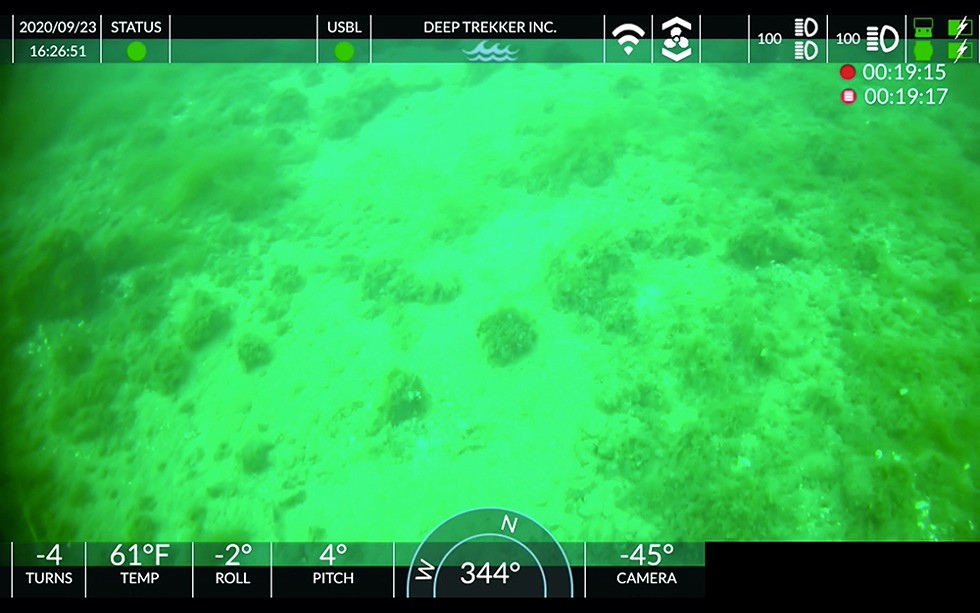 Underwater images from near the Line 5 pipeline appear to show a circle of stones that could be part of a 10,000-year-old cultural site. - Courtesy photo