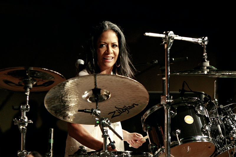 Sheila E. hitting the skins. - Joe Seer / Shutterstock.com