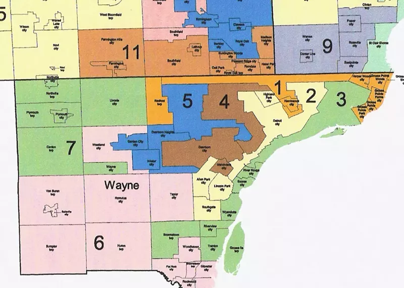 Map of the Michigan House's gerrymandered districts. - Courtesy photo