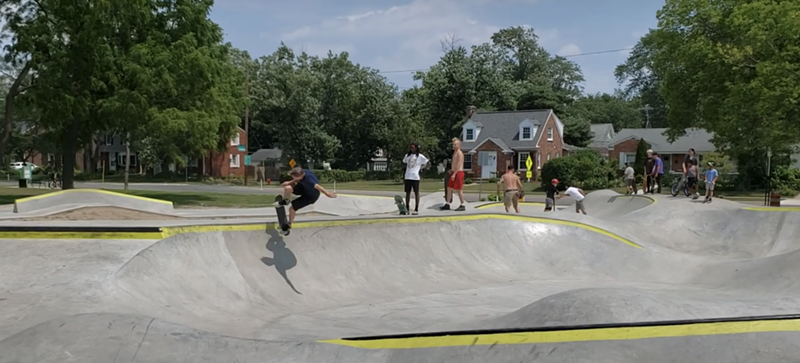 Legend Tony Hawk shredding at Geary Park in Ferndale in 2019. - Screen grab/YouTube