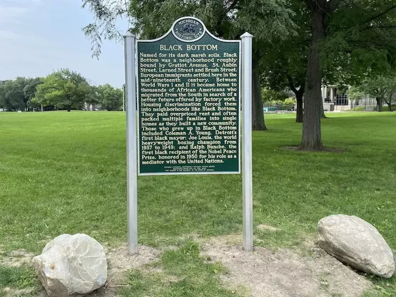 Black Bottom neighborhood receives state historical marker. - Alex Washington