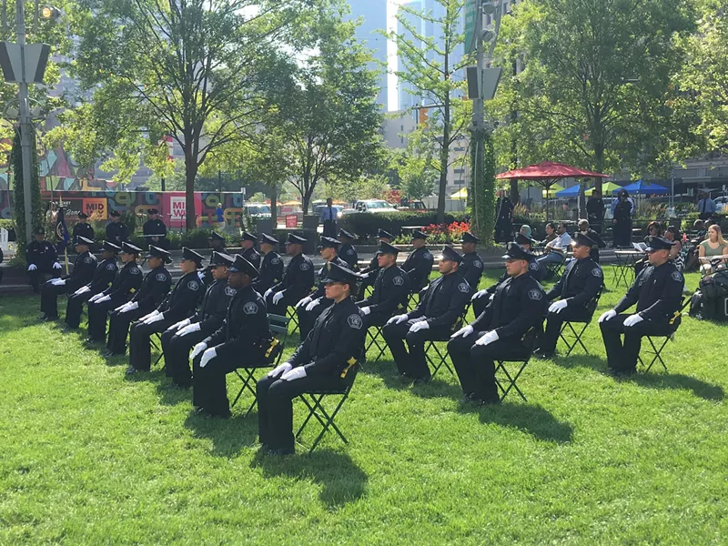 Ceremony for graduating Class 2021-H in Detroit. - Detroit Police Department