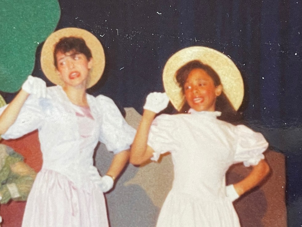 A young Aaliyah performs in Hello, Dolly! at Detroit's Gesu school in 1990. - Courtesy of Kathleen Samul