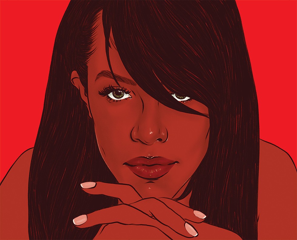 It's been 20 years since the late R&B star Aaliyah released her acclaimed final record — and her untimely death. - Illustration by Rachelle Baker