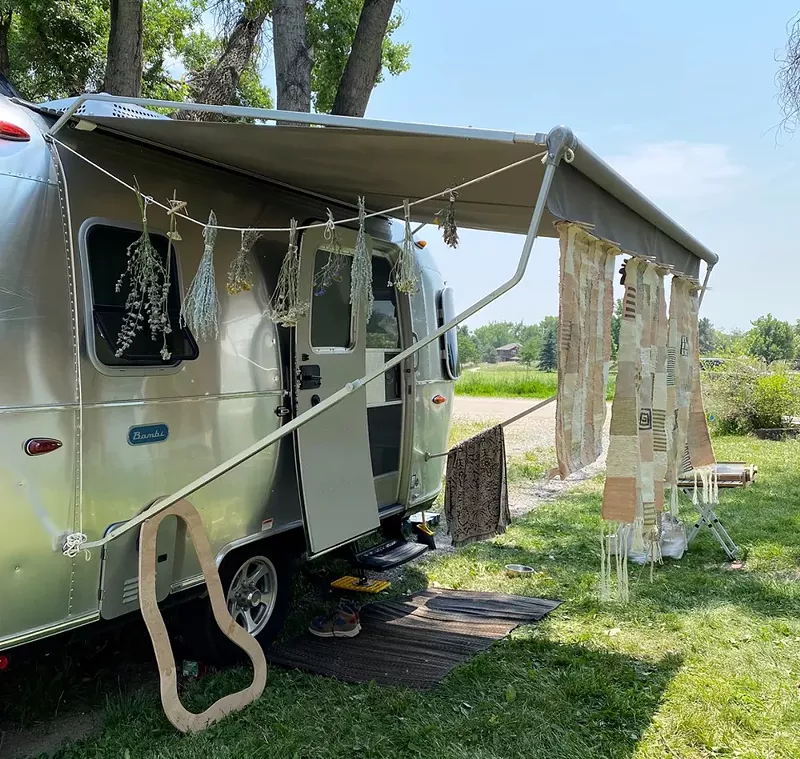 Detroit artist Kayla Powers traveled the country in a mobile studio, making dyes from plants and other items she foraged.  - Courtesy photo