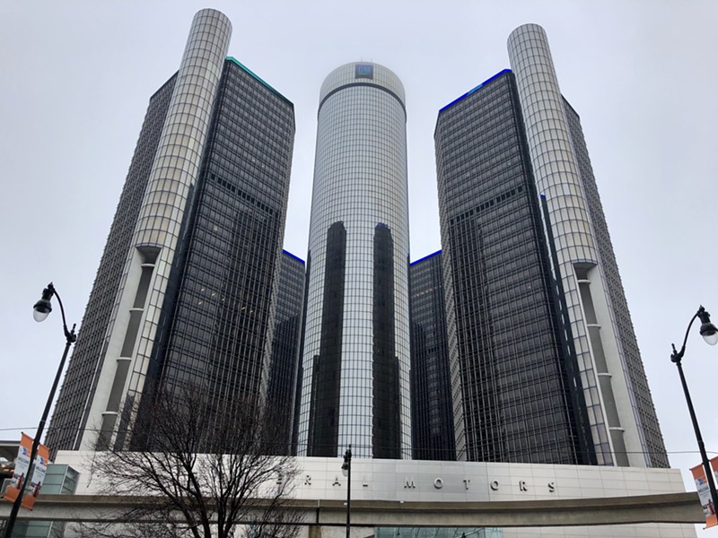 General Motors' Renaissance Center in downtown Detroit. - STEVE NEAVLING