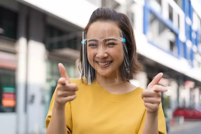 You can wear this type of mask at Michigan First Credit Union branches. - Shutterstock