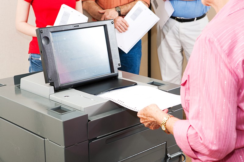 A voting machine. - Shutterstock