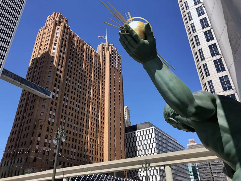 Spirit of Detroit at city hall. - Steve Neavling