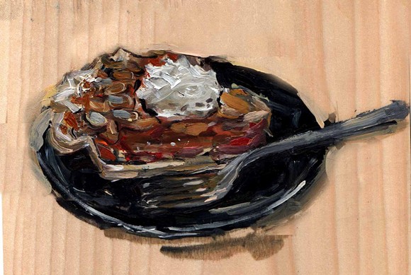 Carrot and Chai Pie from Gingersnap. - Painting By Emily Wood