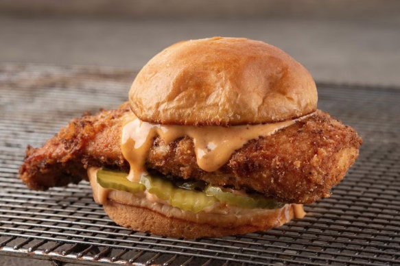 Jed's Detroit's new spicy chicken sandwich. - Courtesy photo