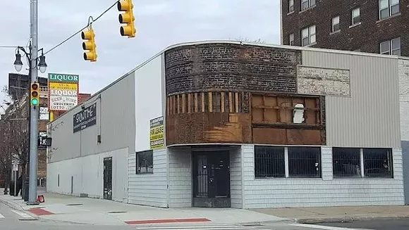 The former home of Showtime found itself somewhat disrobed by the strong winds. - Photo courtesy Rachel Lutz