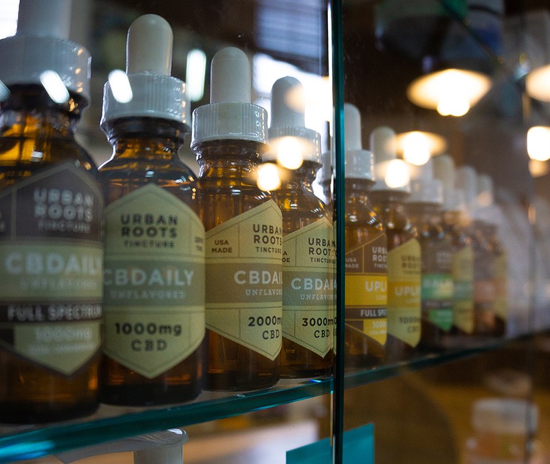 Cannabis-derived compounds for sale at a Detroit dispensary. - se7enfifteen