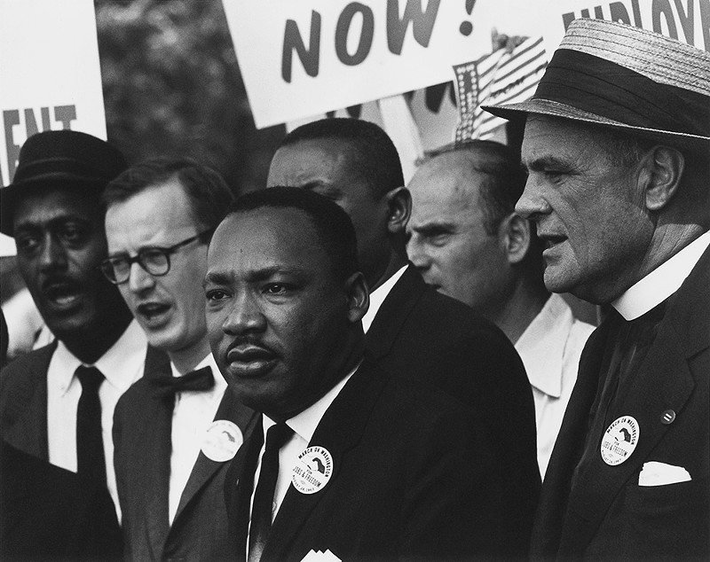 Martin Luther King Jr. during the 1963 March on Washington for Jobs and Freedom, during which he delivered his historic "I Have a Dream" speech, calling for an end to racism. - Public domain, U.S. National Archives and Records Administration
