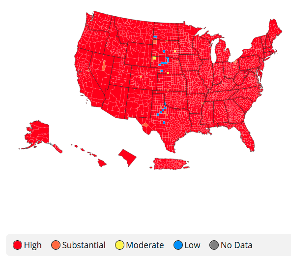 As of Friday, Feb. 11, COVID-19 transmission remains "high" basically everywhere in the U.S. - CDC