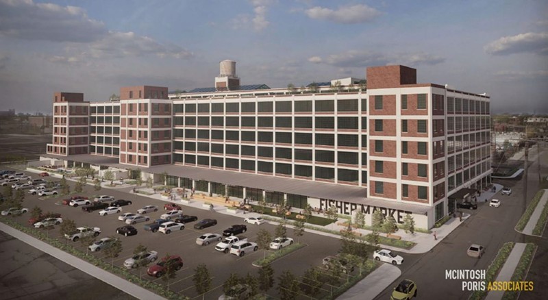 Rendering of the project to redevelop Fisher Body Plant No. 21 - McIntosh Poris Associates