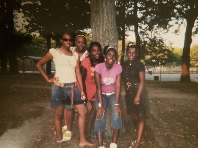 Breonna Taylor, second from left, is pictured with three of her sisters and a cousin. - De'Andrea Taylor