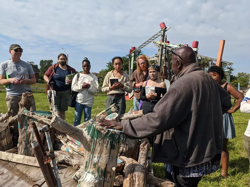 The d.Tree Studio students visiting Dabls MBAD African Bead Museum. - Courtesy photo