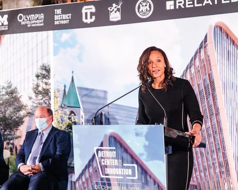 Councilwoman Mary Sheffield speaks at Detroit Center for Innovation press conference in December. - City of Detroit, Flickr