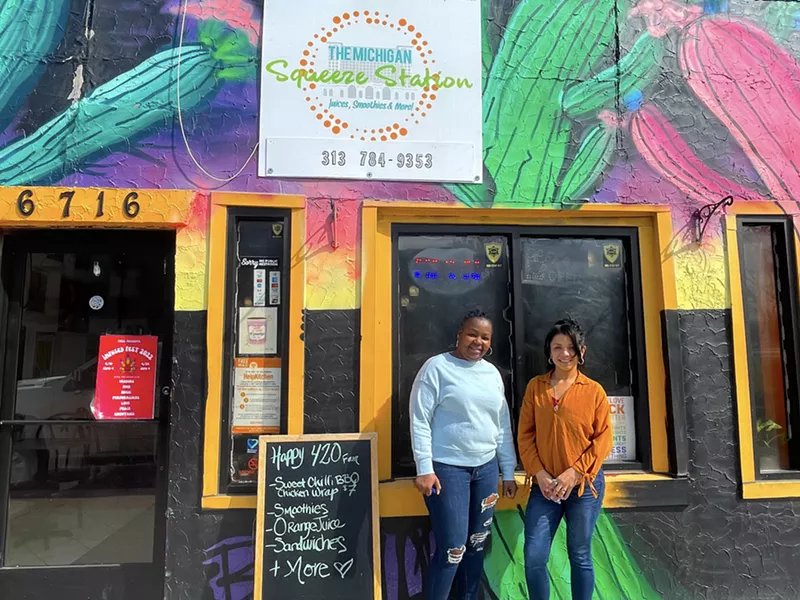 The Michigan Squeeze Station owners Diane Brown and Denisse Lopez. - RANDIAH CAMILLE GREEN