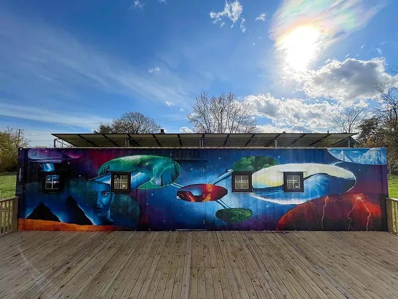 Avalon Village's STEM Lab is housed in a recycled shipping container. - COURTESY PHOTO