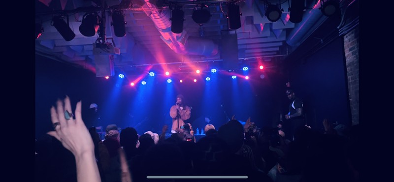 Rapper Saba performing in Detroit on Tuesday. - Eli Day