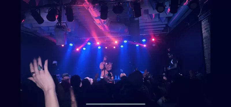 Rapper Saba performing in Detroit on Tuesday. - Eli Day