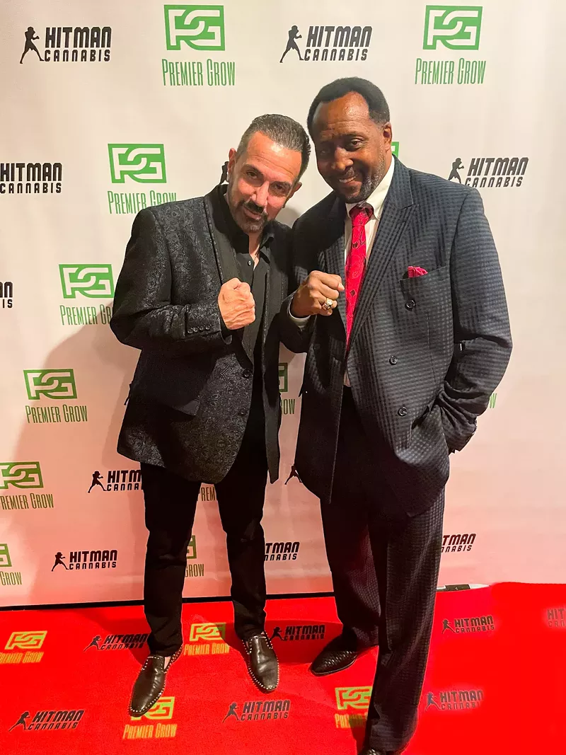 Premier Grow CEO Raffi Muschegian (left) and Thomas "Hitman" Hearns (right). - Courtesy photo